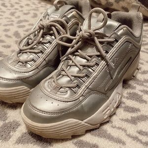 Fils silver shoes , size 9.5